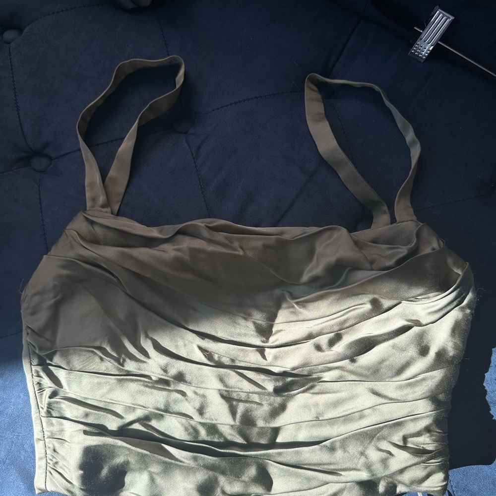 Elegant Zara Olive Green Women's corset top